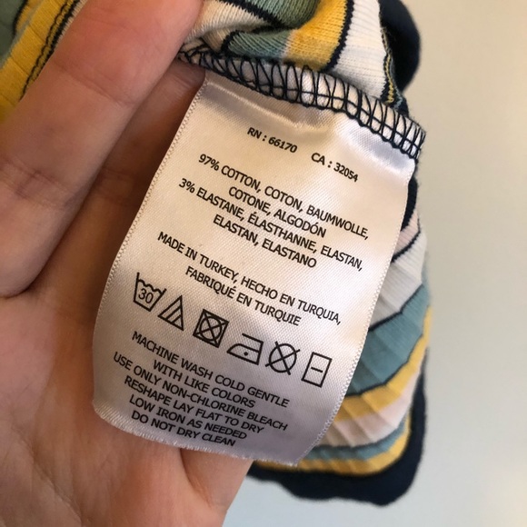 Anthro. | Evan Top in Yellow Green Stripe - Picture 6 of 7